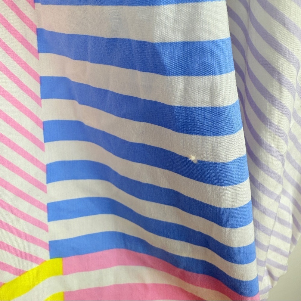 Eloquii Bold Striped Patchwork Bow Spring Maximalist Dress - Picture 8 of 8